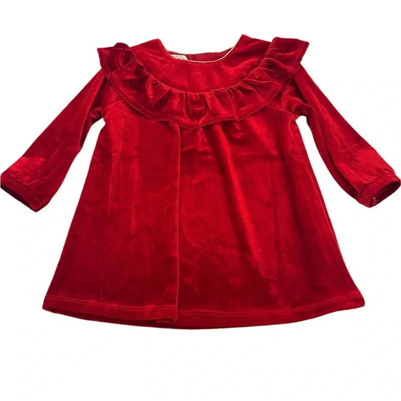 NWT Mud Pie Girls Ruffle Velvet Dress - Picture 3 of 5
